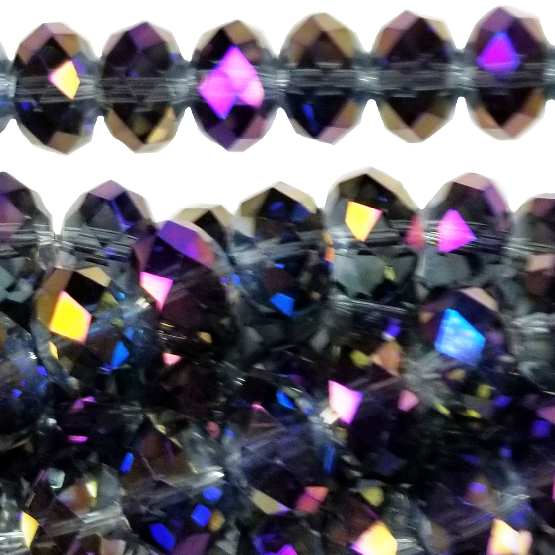 14MM FACETED RONDELLE RAINBOW MONTANA